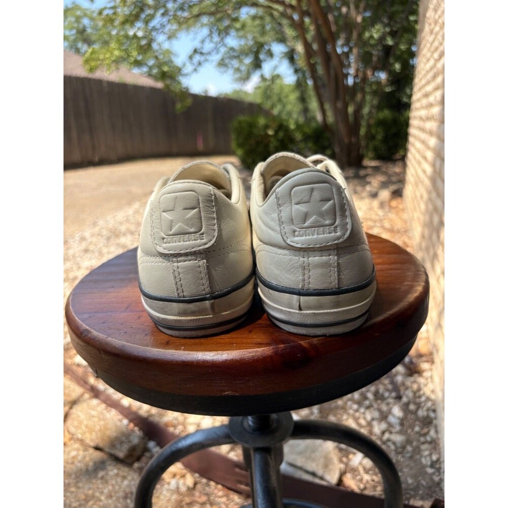 Converse x John Varvatos Star Player Mens Size 9 Leather Distressed White Ivory - Picture 3 of 10